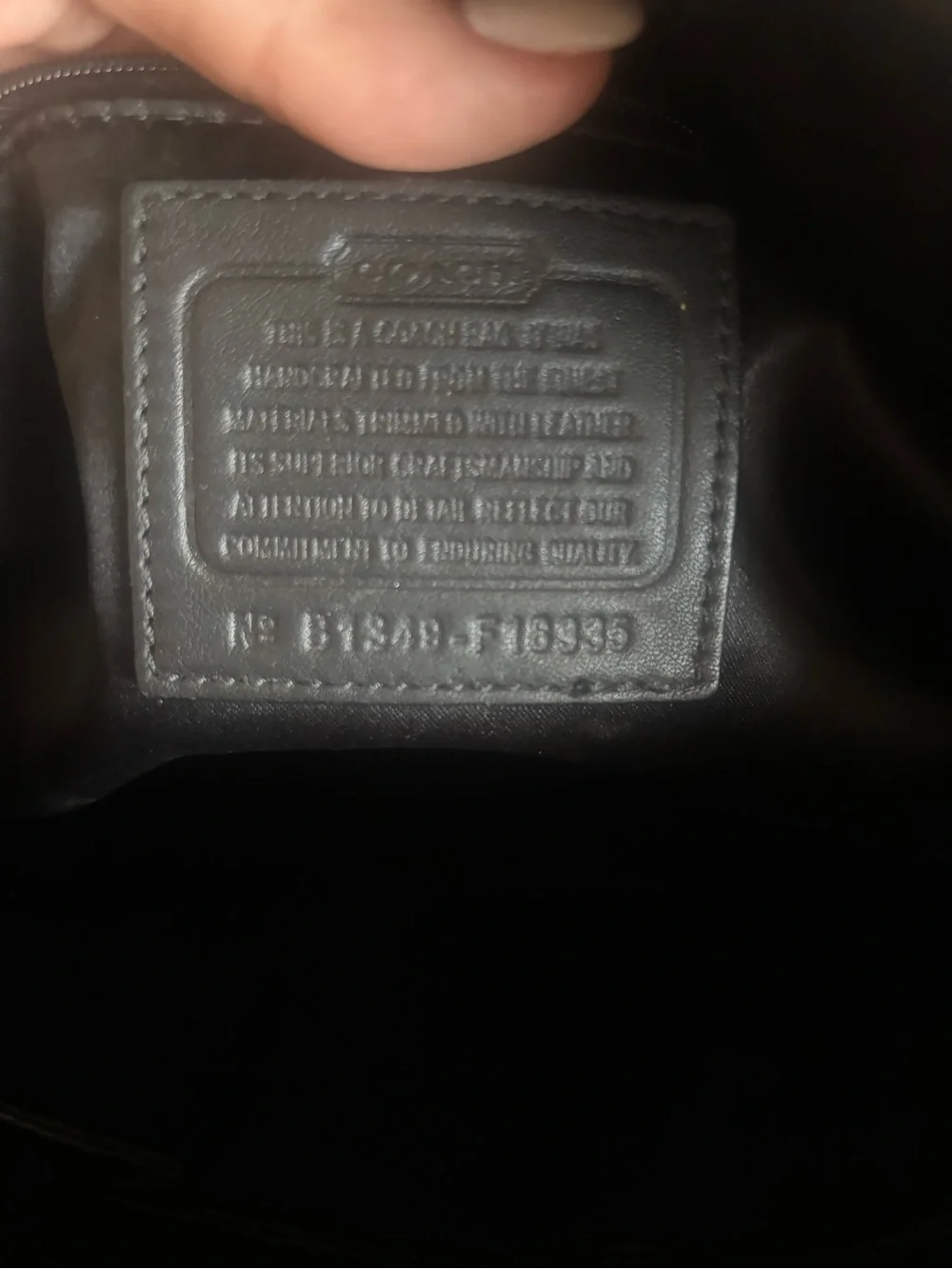 Coach tote signature